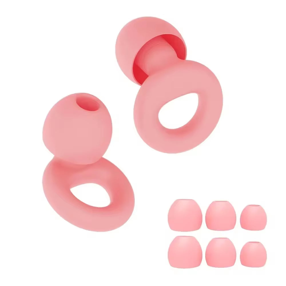 Silicone Earplugs for Swimming Sleep Noise Cancel Noise Reduction-Soundproof Reduce Disturbances -Quality Loop Earplugs